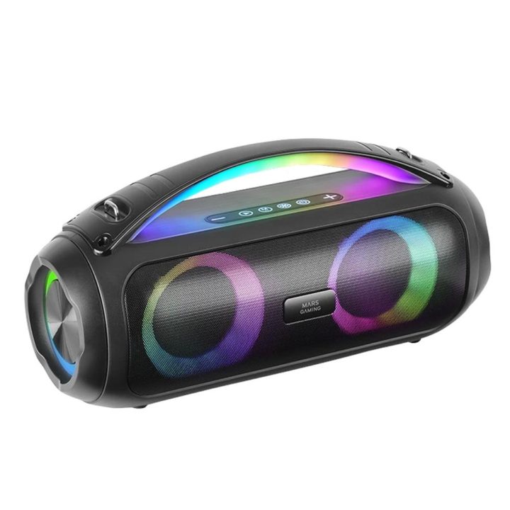Mars Gaming MS-PULSE, Coluna Bluetooth Portátil 50W RMS, Iluminação…