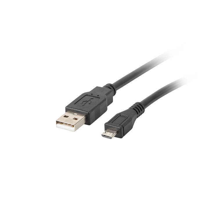 Cabo USB Lanberg 2.0 macho-micro USB macho 0.3m preto…