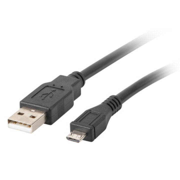 Cabo USB Lanberg 2.0 macho-micro USB macho 0.3m preto…