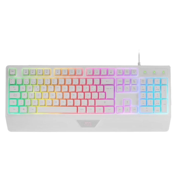 Mars Gaming MK124, Teclado Ergonómico H-Mech, Apoio de Punhos…