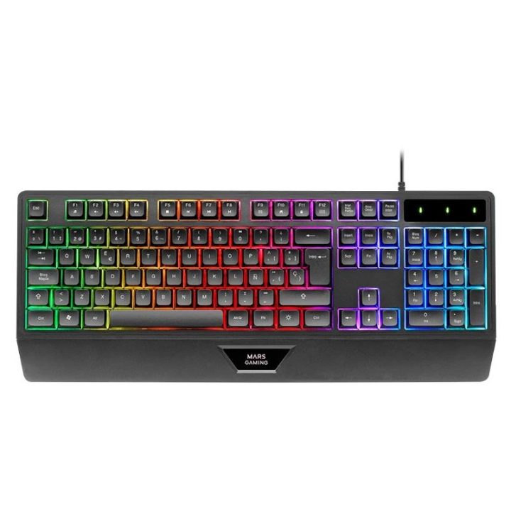 Mars Gaming MK124, Ergonomic H-Mech Keyboard, Integrated Wrist Rest…