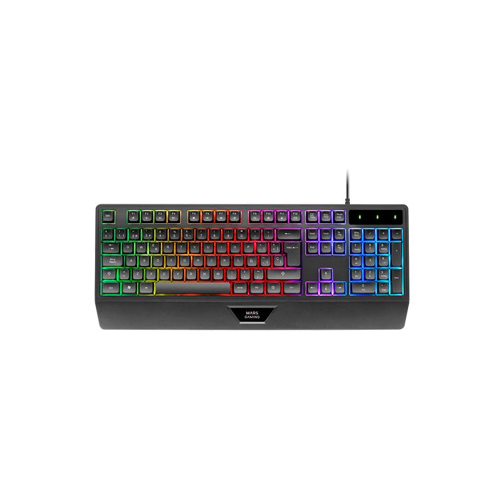 Mars Gaming MK124, Teclado Ergonómico H-Mech, Apoio de Punhos…
