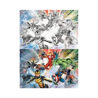Puzzle para rascar prime 3d Marvel collage de personajes 150 piezas