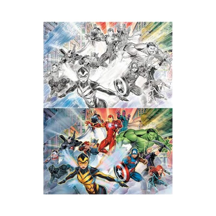 Prime 3D Scratch Puzzle Marvel Character Collage 150 Pieces