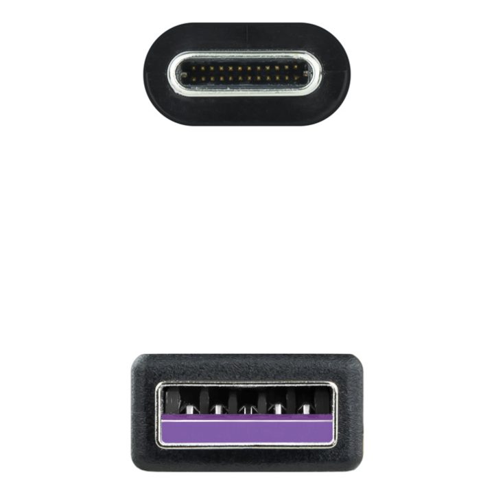 Nanocable USB 2.0, 0.5m USB Cable USB C USB A 0.48 Gbit/s Black