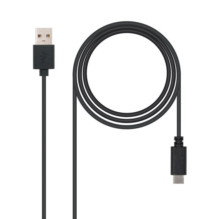 Nanocable USB 2.0, 0.5m cable USB 0,5 m USB C USB A 0,48 Gbit/s Negro