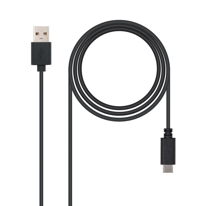 Nanocable USB 2.0, 0.5m cable USB 0,5 m USB C USB A 0,48 Gbit/s Negro