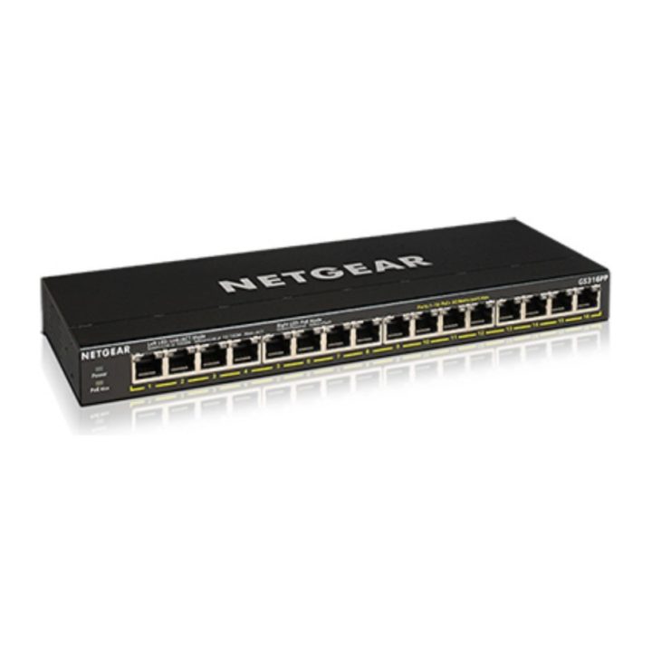 NETGEAR GS316PP Unmanaged Gigabit Ethernet (10/100/1000) Power over…