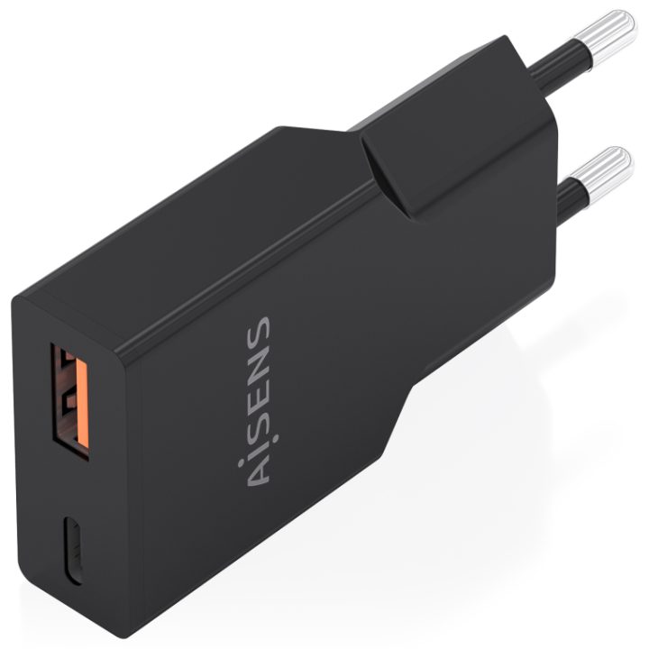 AISENS Cargador Ultra Delgado GaN 30W, 1xUSB-C PD3.0 QC4.0, 1xUSB-A…
