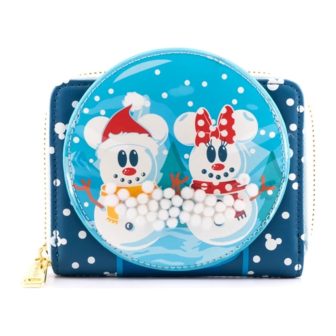 Carteira Loungefly Disney Minnie e Mickey bonecos de neve (WDWA1786)