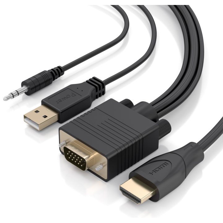 AISENS Cabo Conversor HDMI para SVGA+Áudio, HDMI A/M-SVGA/M+Jack…