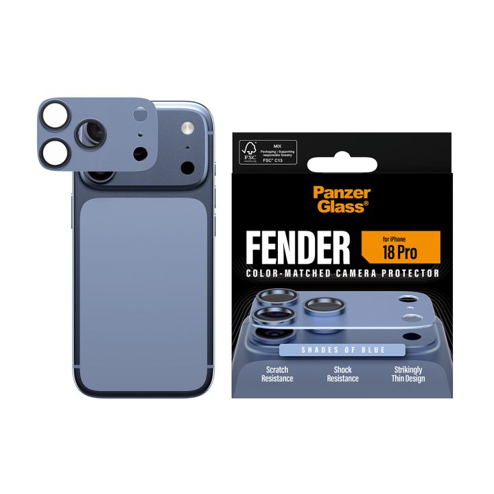 PanzerGlass ® Fender Camera Lens Protector Shades of Blue iPhone 18…