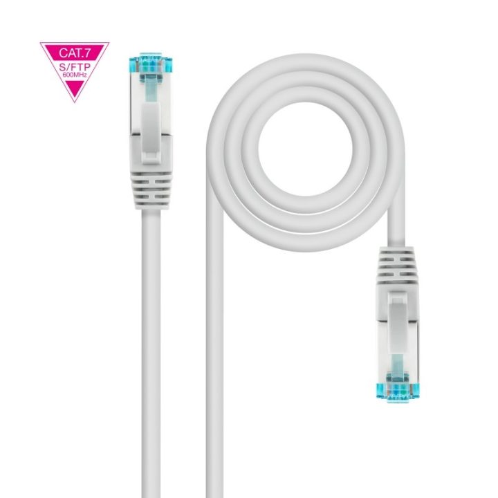 Nanocable Cat.7 Network Cable 600MHz LSZH SFTP PIMF AWG26, Gray, 1 m