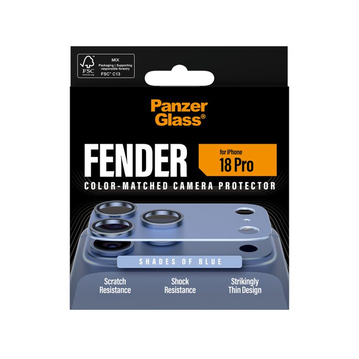 PanzerGlass ® Fender Camera Lens Protector Shades of Blue iPhone 18…