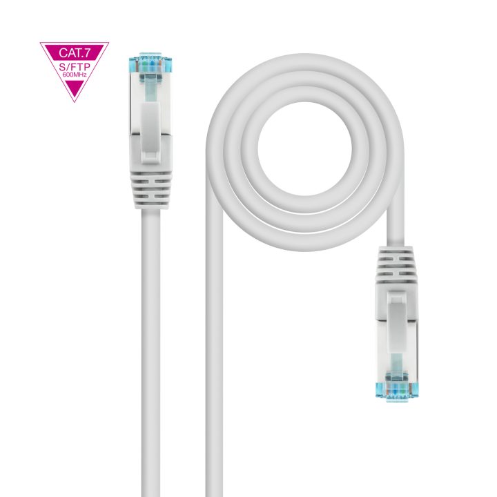 Nanocable Cat.7 Network Cable 600MHz LSZH SFTP PIMF AWG26, Gray, 1 m