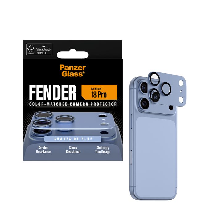 PanzerGlass ® Fender Camera Lens Protector Shades of Blue iPhone 18…