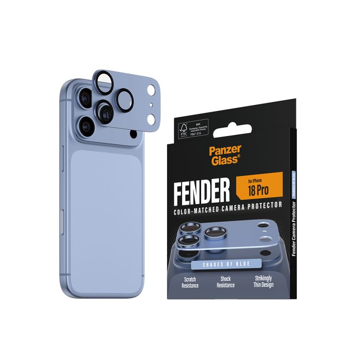 PanzerGlass ® Fender Camera Lens Protector Shades of Blue iPhone 18…