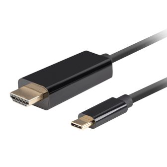 Cabo USB-C para HDMI 4K Lanberg 0.5m-macho-macho-negro…