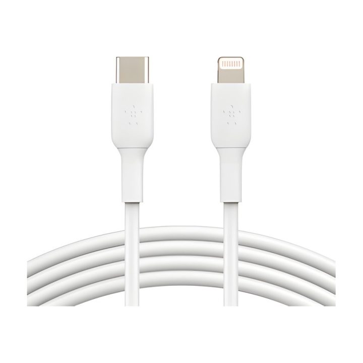 Cable Lightning a USB-C Belkin 1m-macho-macho-blanco (CAA003BT1MWH)