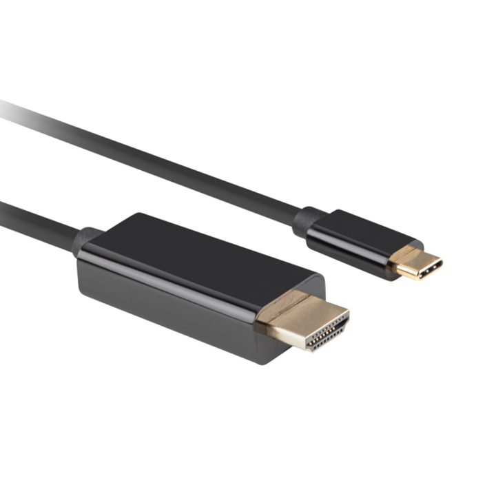 Cabo USB-C para HDMI 4K Lanberg 0.5m-macho-macho-negro…