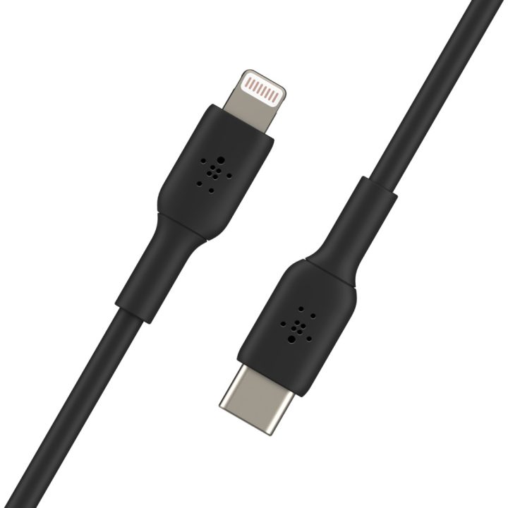 Cable Lightning a USB-C Belkin 1m-macho-macho-blanco (CAA003BT1MWH)