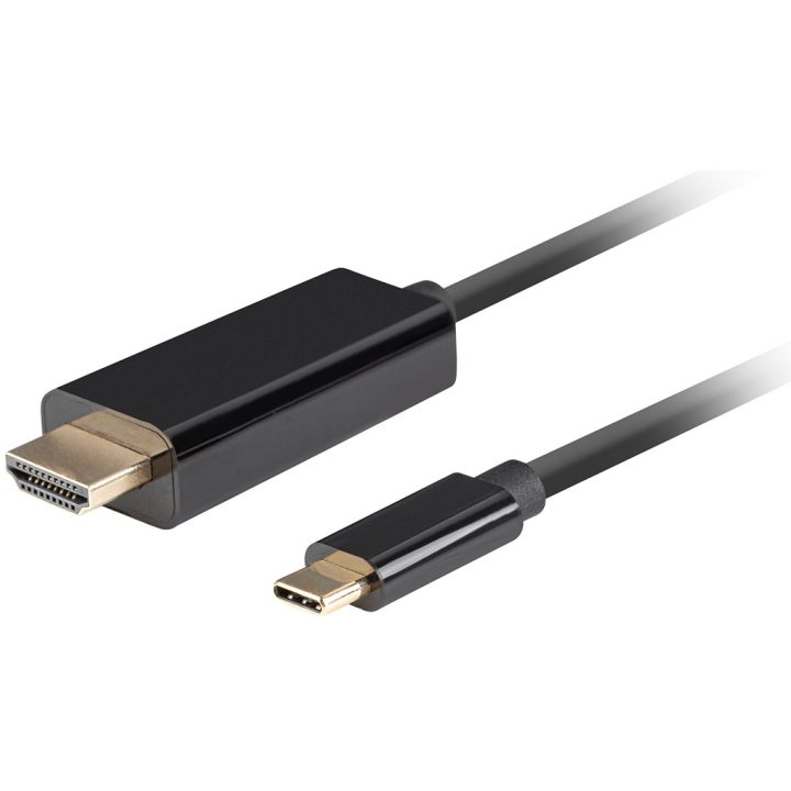 Cable USB-C a HDMI 4K Lanberg 0.5m-macho-macho-negro…