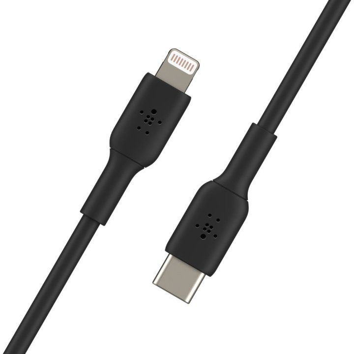 Cable Lightning a USB-C Belkin 1m-macho-macho-blanco (CAA003BT1MWH)