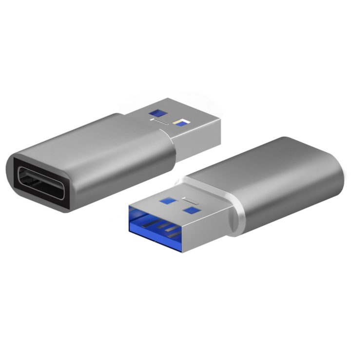 AISENS Mini Adaptador USB 3.2 Gen2 / USB 2.0 3A, Tipo USB-C/H-A/M…