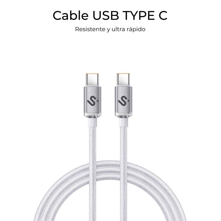 Cabo Subblim Optimus 60W C-C 1m branco (SUBCAB-C06010)