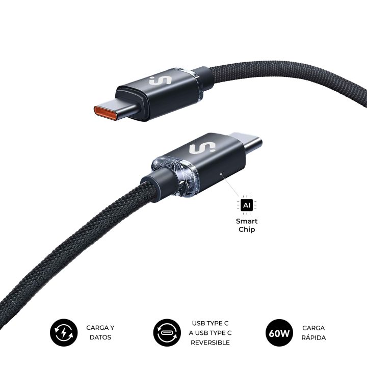 Subblim cable optimus 60W c-c 1m white (SUBCAB-C06010)
