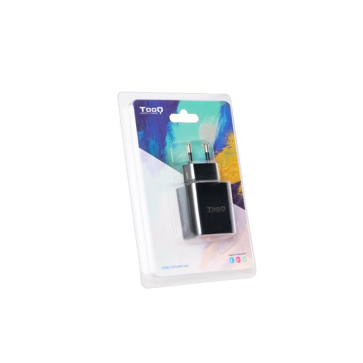 TooQ Cargador de Pared USB-C PD20W, Blanco