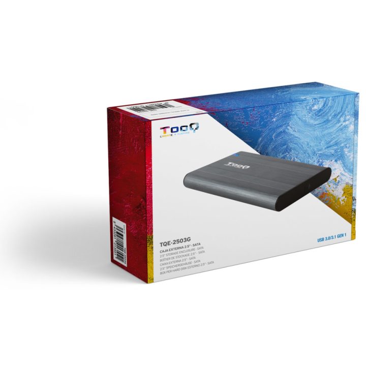 TooQ External Enclosure for 2.5" HDD/SSD, Gray