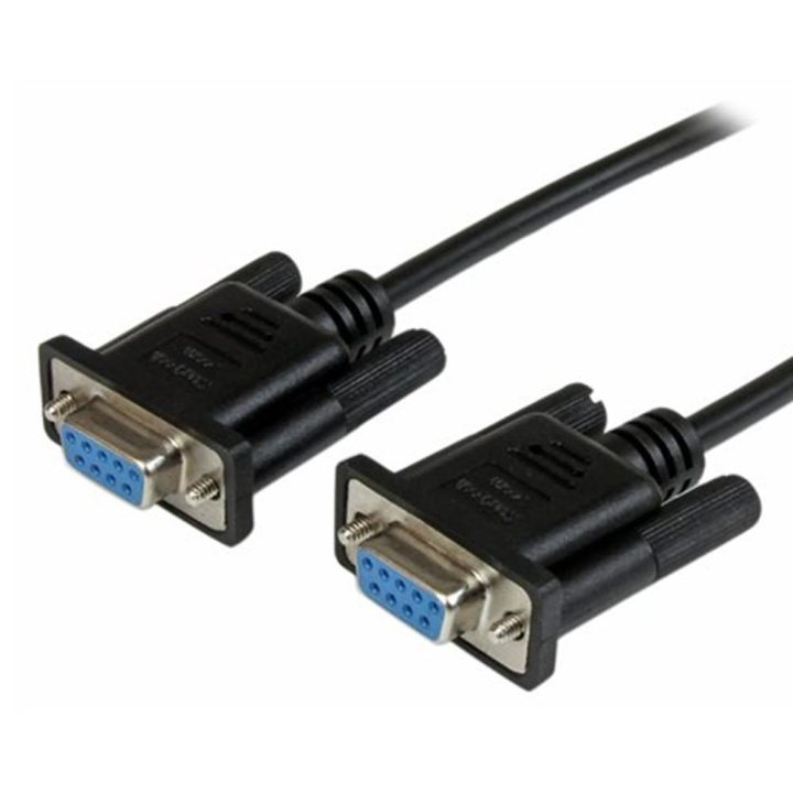 StarTech.com 1m RS232 DB9 Null Modem Cable - Female to Female - Black