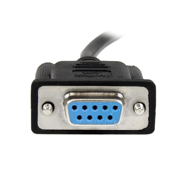 StarTech.com 1m RS232 DB9 Null Modem Cable - Female to Female - Black