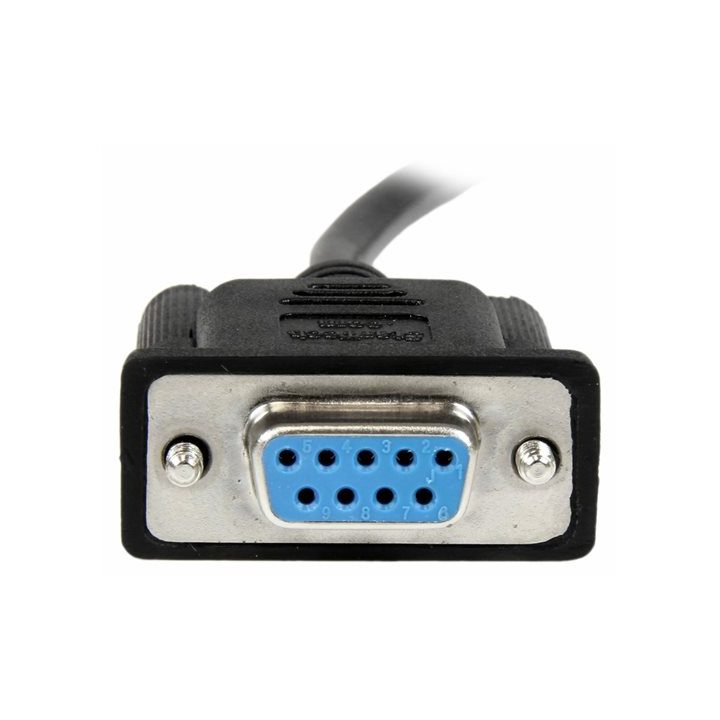 StarTech.com 1m RS232 DB9 Null Modem Cable - Female to Female - Black