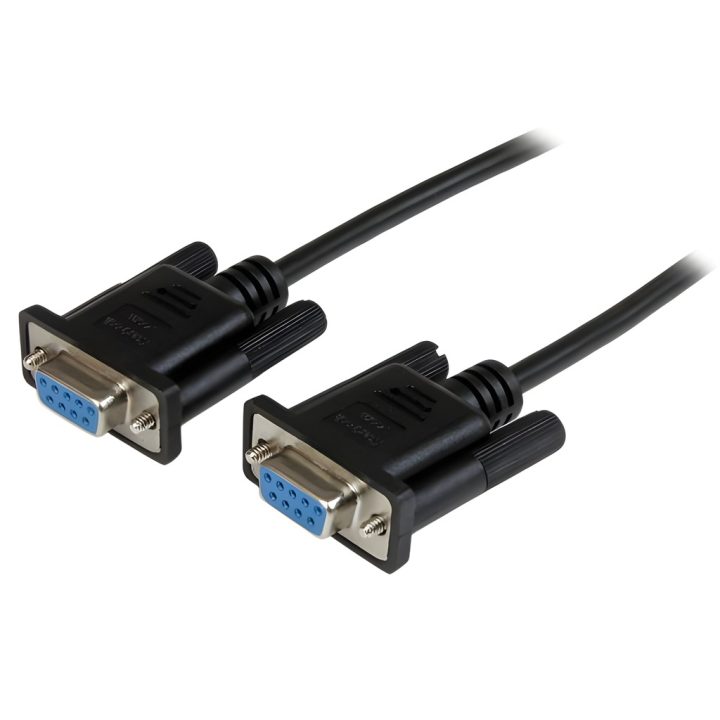 StarTech.com 1m RS232 DB9 Null Modem Cable - Female to Female - Black