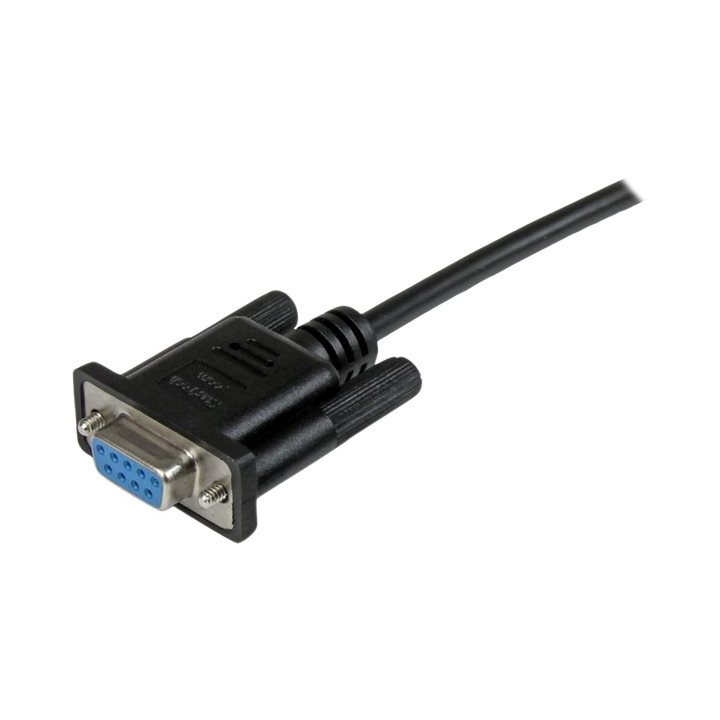 StarTech.com 1m RS232 DB9 Null Modem Cable - Female to Female - Black