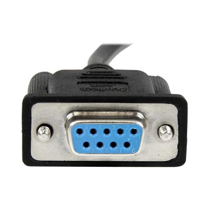StarTech.com 1m RS232 DB9 Null Modem Cable - Female to Female - Black