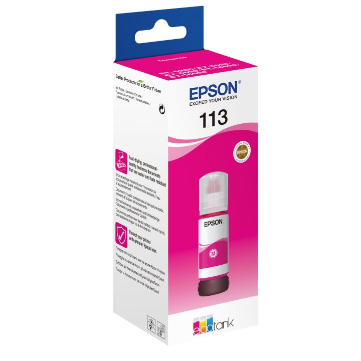 Garrafa de tinta amarela pigmentada Epson 113 EcoTank