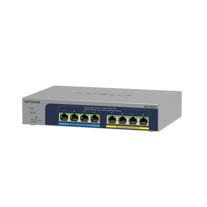 NETGEAR MS108EUP Gerido L2/L3 2.5G Ethernet (100/1000/2500)…