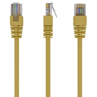Gembird PP12-1M/Y cabo de rede Amarelo Cat5e U/UTP (UTP)