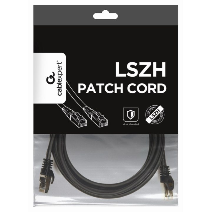 Gembird PP6A-LSZHCU-BK-0.25M cable de red Negro 0,25 m Cat6a S/FTP…