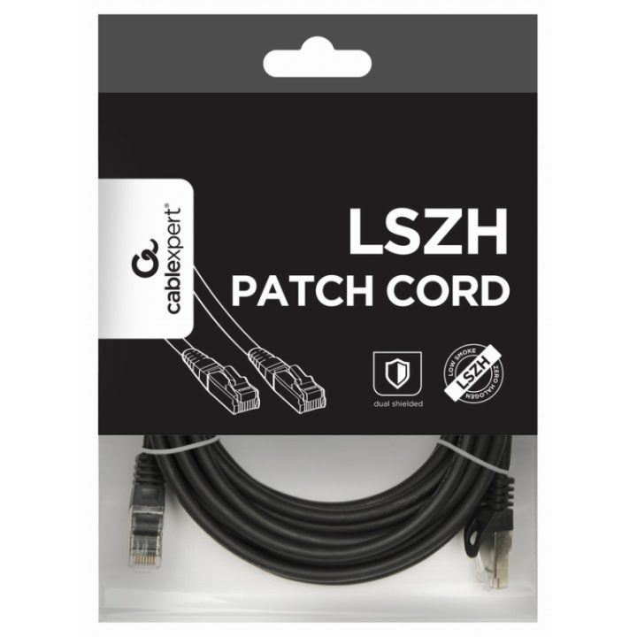 Gembird PP6A-LSZHCU-BK-0.25M cable de red Negro 0,25 m Cat6a S/FTP…