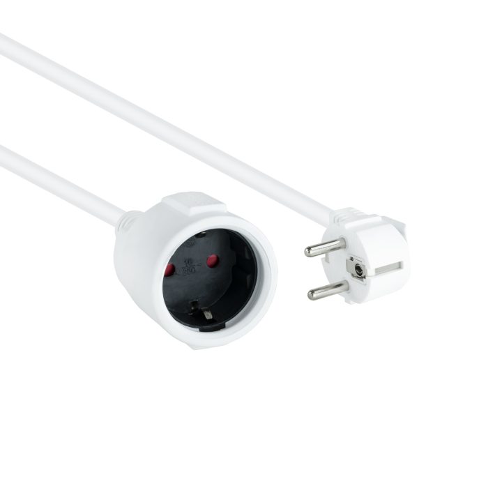 Nanocable Cabo de Alimentação Extensor, Branco, 2 m