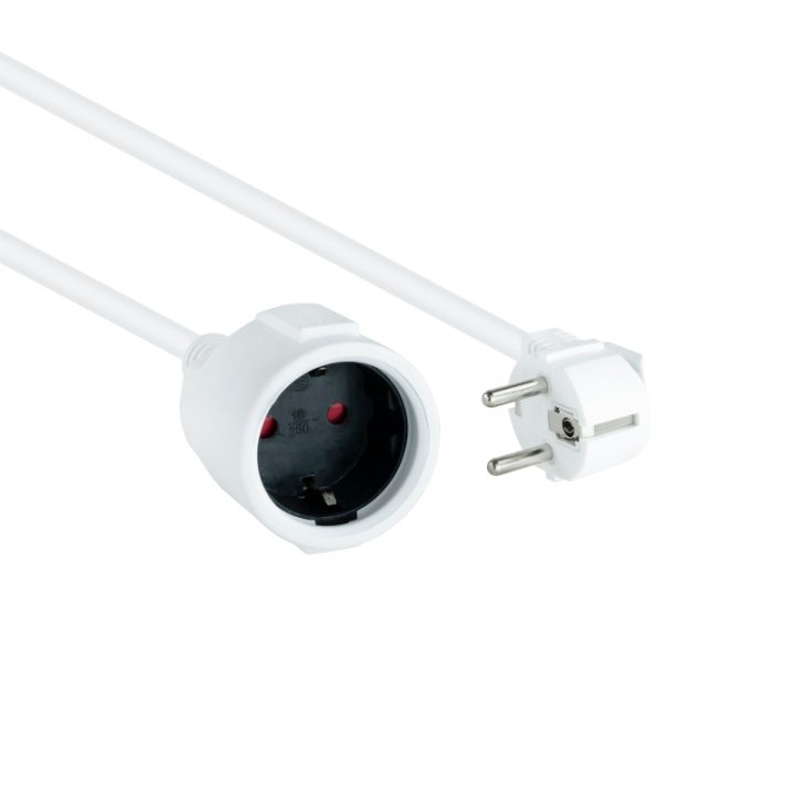 Nanocable Cabo de Alimentação Extensor, Branco, 2 m