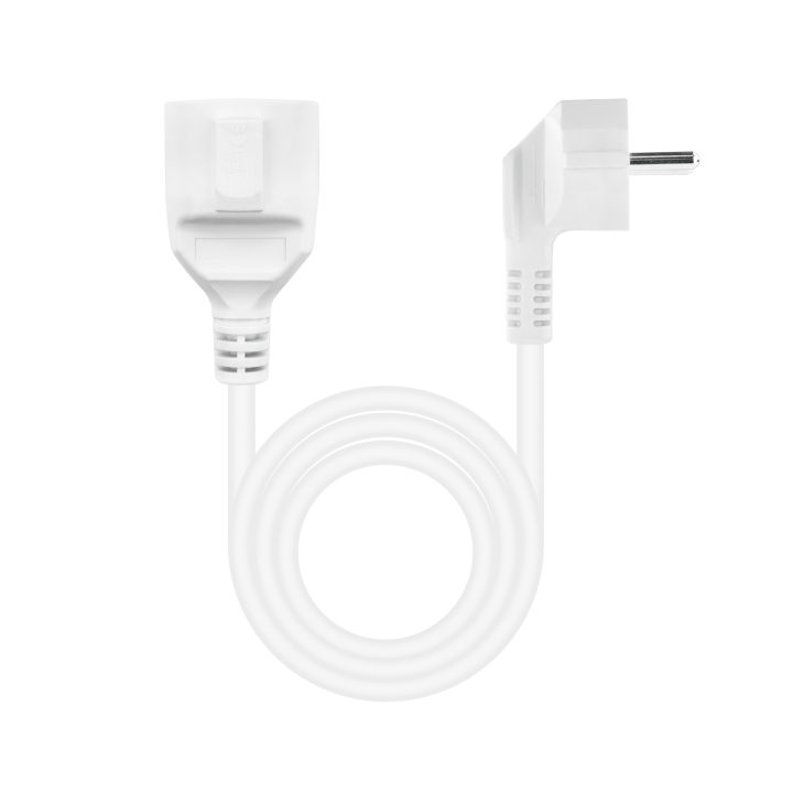 Nanocable Extension Power Cable, White, 2 m