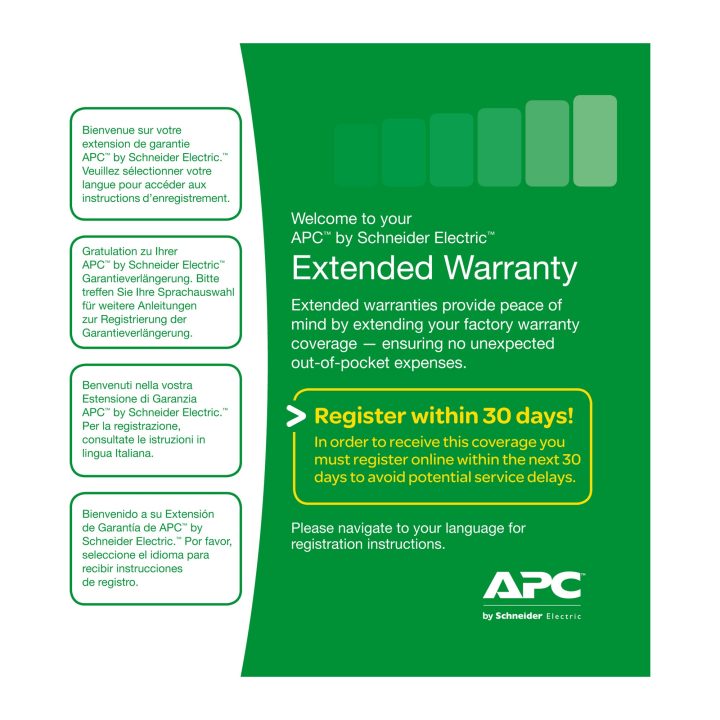 APC Service Pack 3 Year Extended Warranty 3 año(s)
