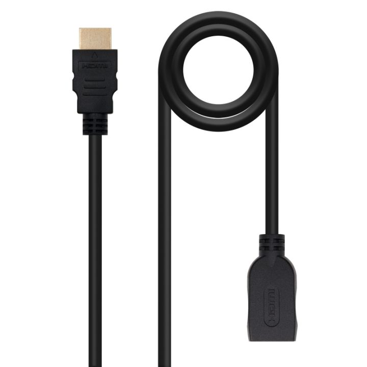 Nanocable Cabo HDMI 2.0 Extensor A/M-A/H, Preto, 2 m
