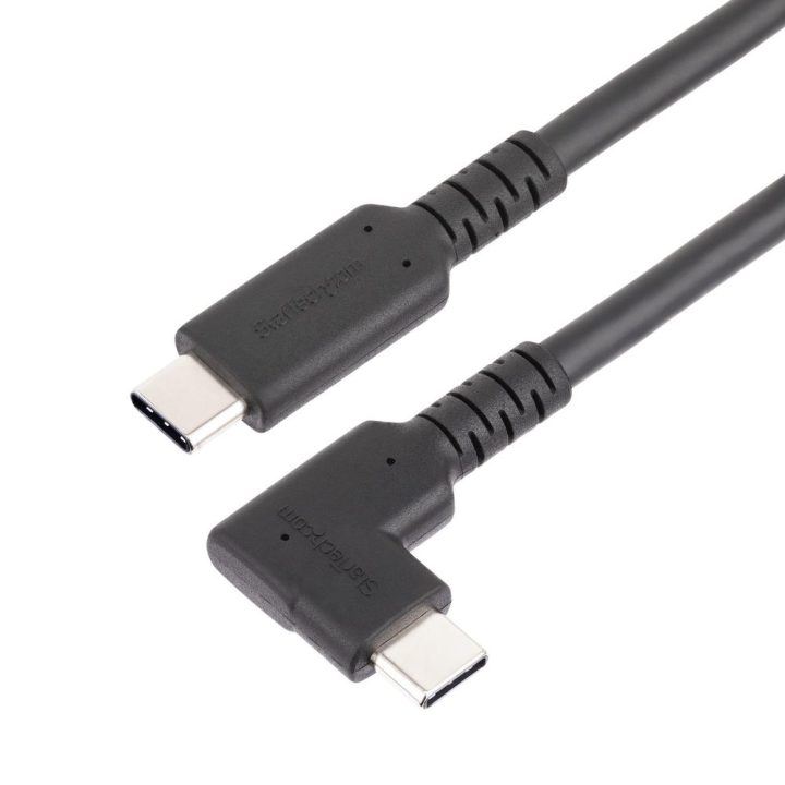 StarTech.com 50cm USB-C Cable - Angled - USB 10 Gbps - 100W (5A)…