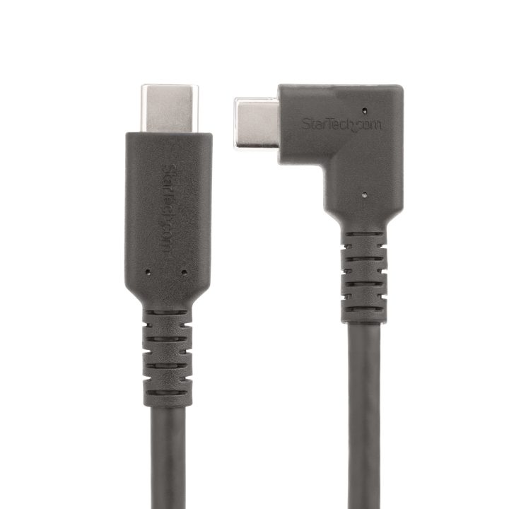 StarTech.com 50cm USB-C Cable - Angled - USB 10 Gbps - 100W (5A)…